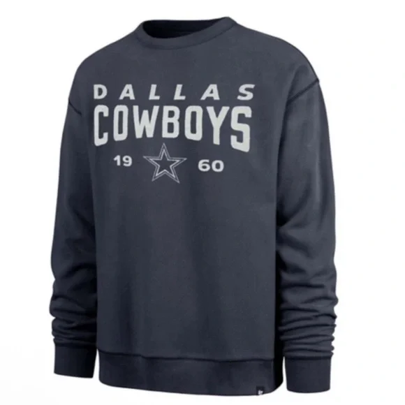 Men's Dallas Cowboys Vintage Distressed Midnight Crewneck Shirt MSRP $95 NWT M - Picture 1 of 3